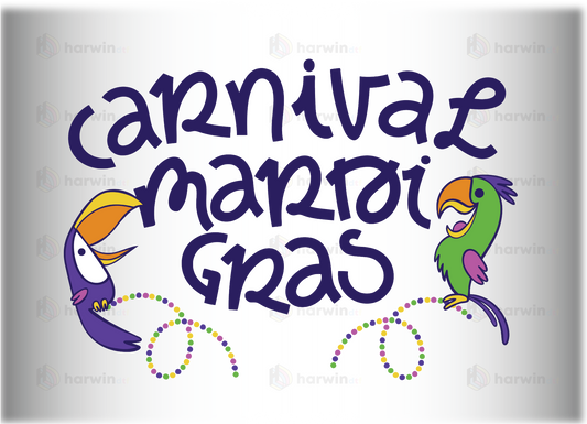 Carnival Mardi Gras DTF Transfer