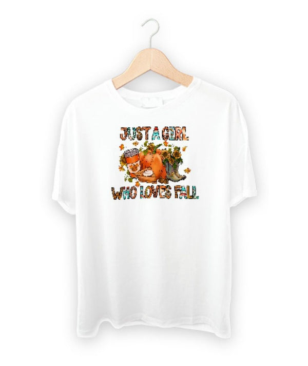 Just A Girl Who Loves Fall DTF Transfer