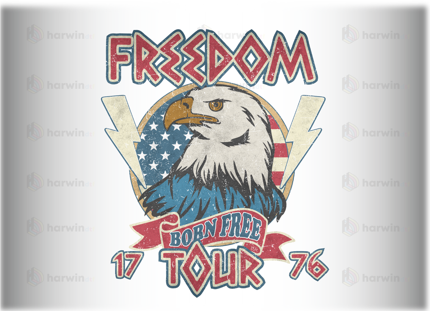 Freedom Born Free DTF Transfer