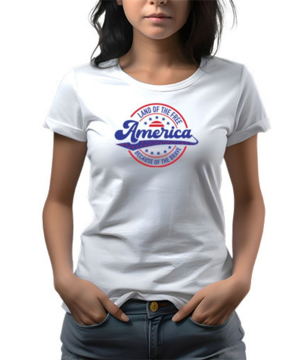 Land Of Free America 4th of July DTF Transfer