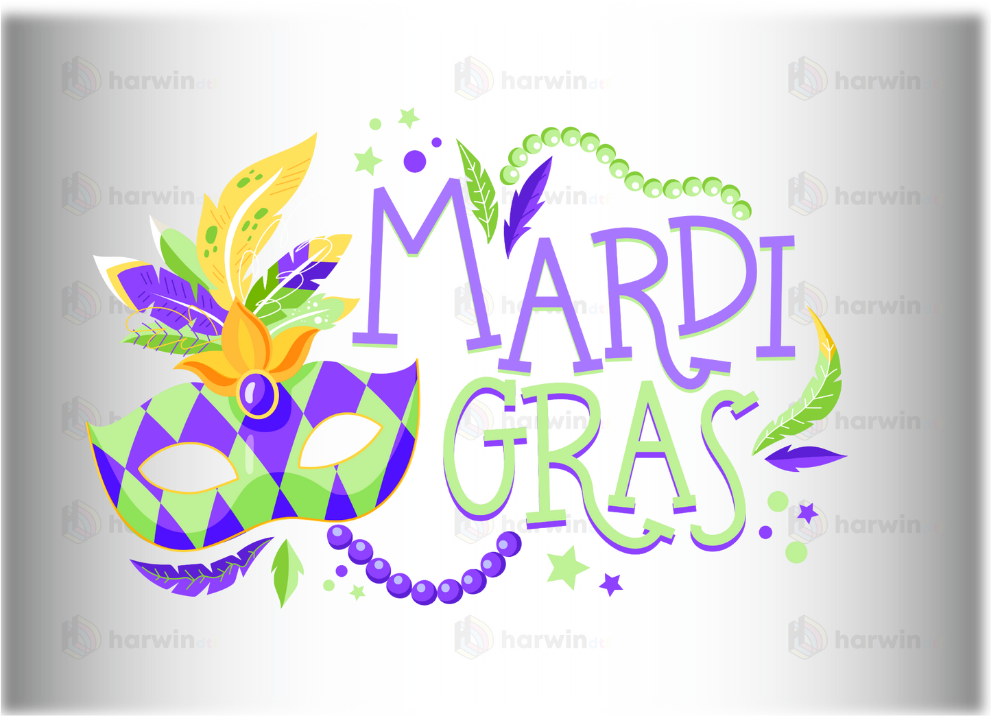 Mardi Gras DTF Transfer