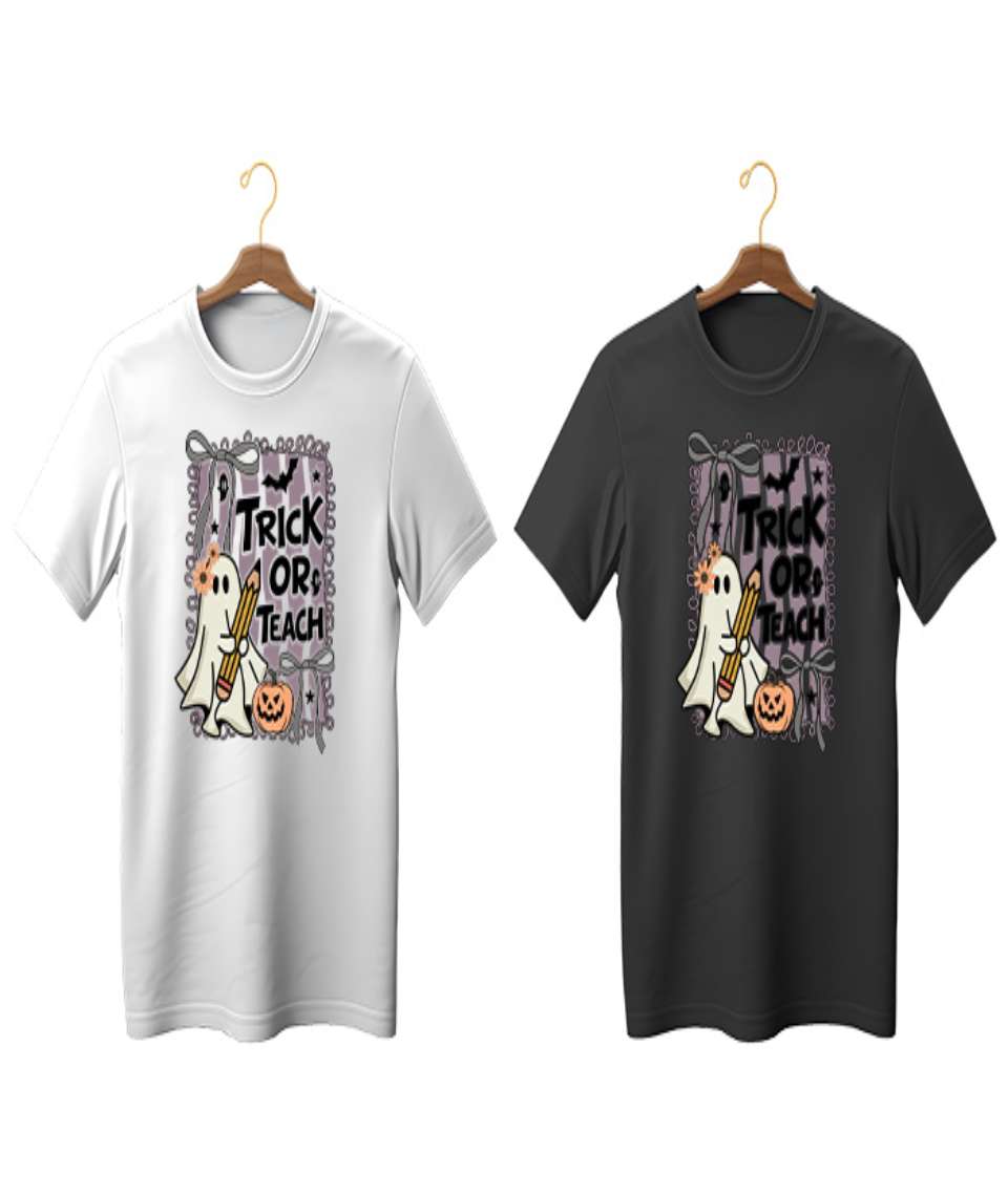 Trick Or Teach Funny Halloween DTF Transfers