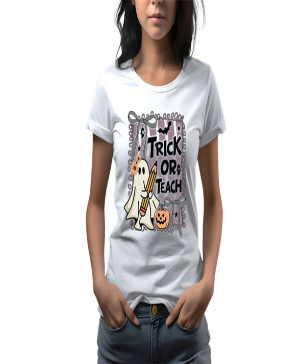 Trick Or Teach Funny Halloween DTF Transfers