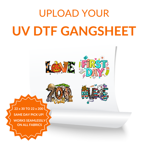 Upload UV DTF Gangsheet