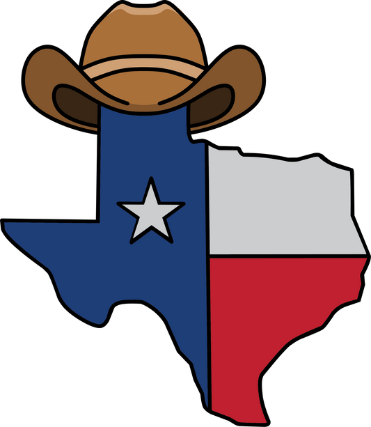 Texas Cowboy Hat - Transfer